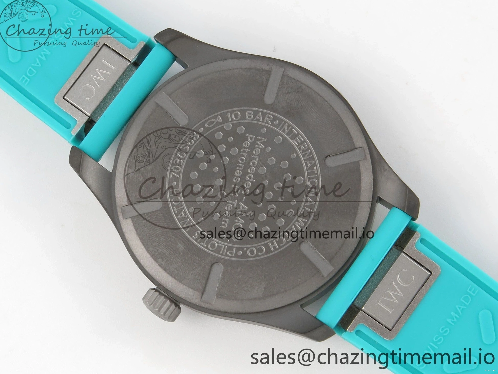 MIROTIME 0102 Pilot Mark XX BLSF 1:1 Best Edition Black Blue Dial on Blue Rubber Strap MIYOTA Sleek 6989